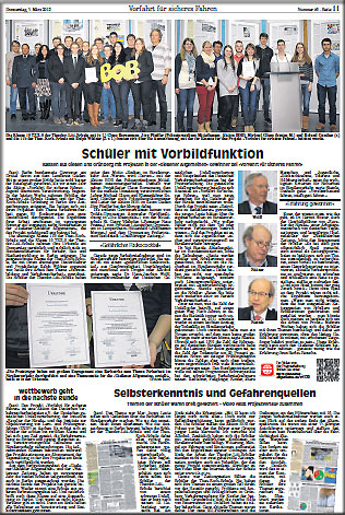 Bericht dazu befand sich in der Gießener Allgemeinen vom 7. März 2013