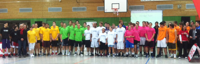 Die teilnehmenden Teams am Midnight-Basketball der Gießener Schulen