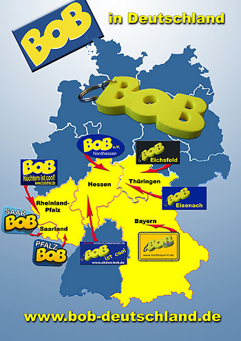 Die Deutschlandkarte mit der Verlinkung der einzelnen BOB-Initiativen